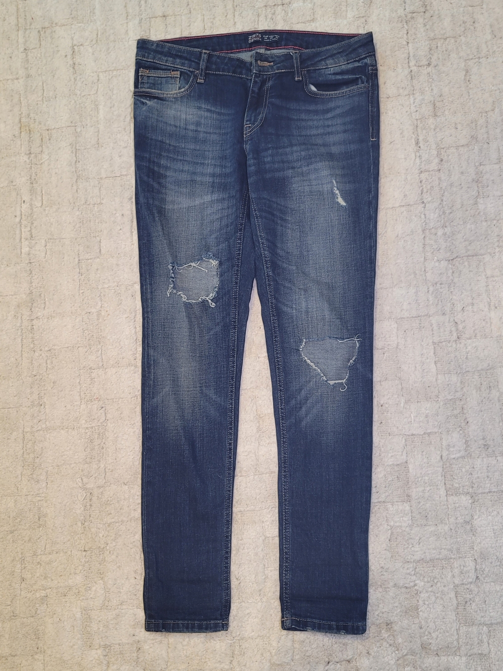 ZARA Z1975 Denim Distressed Skinny Jean Women's Size 6